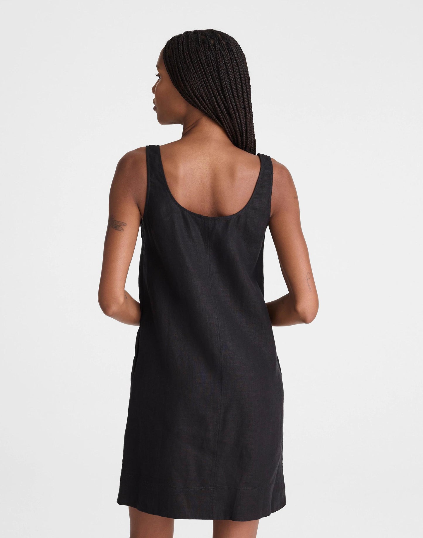 Madewell Scoopneck Mini Shift Dress in 100% Linen