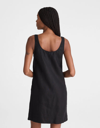 Madewell Scoopneck Mini Shift Dress in 100% Linen