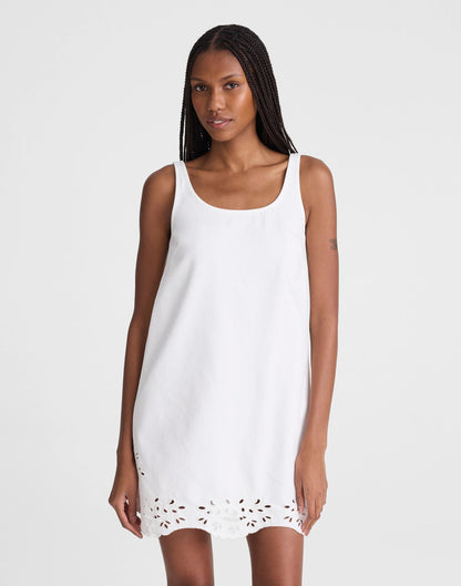 Madewell Denim Eyelet Mini Shift Dress