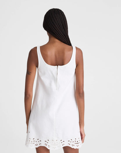 Madewell Denim Eyelet Mini Shift Dress