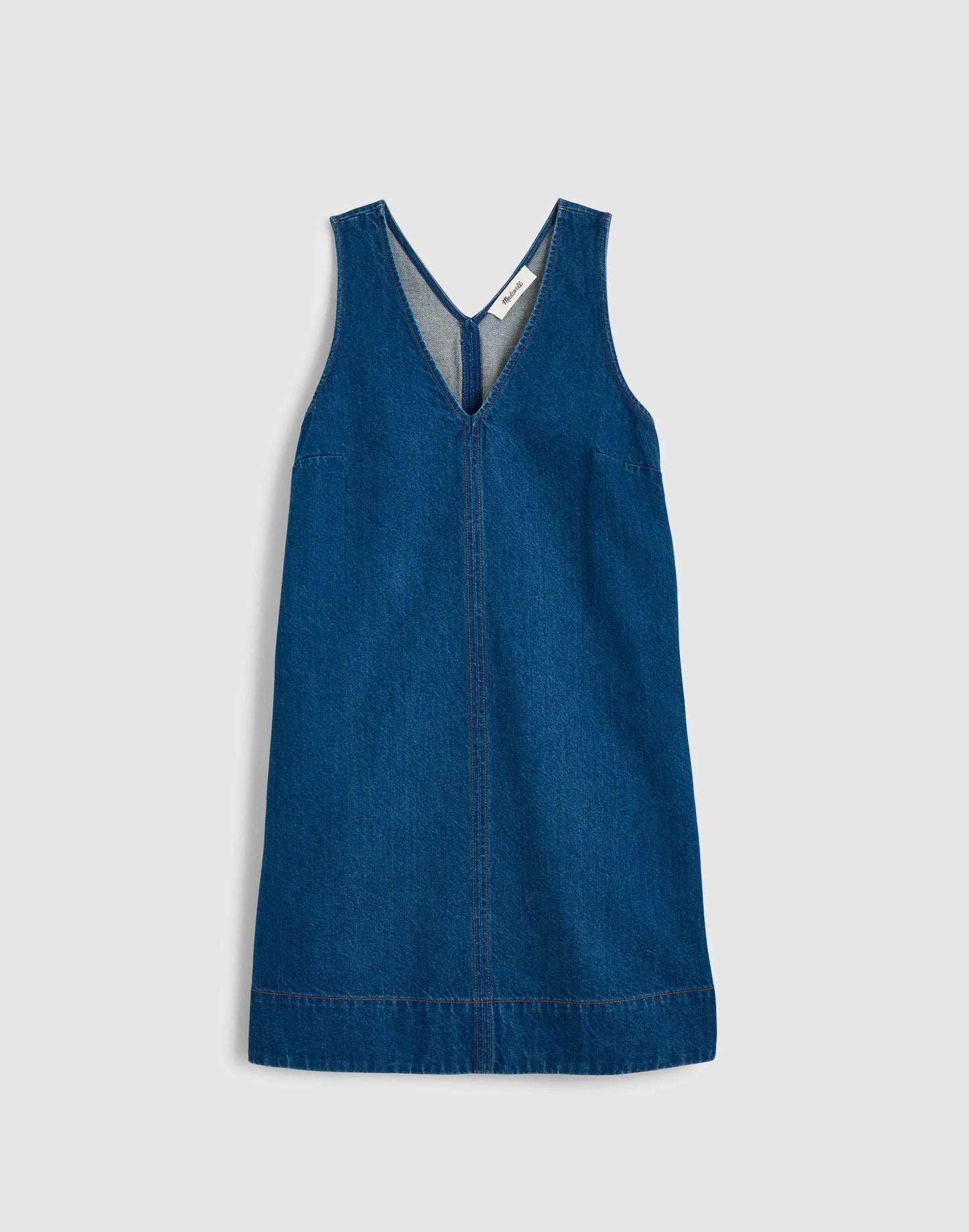 Madewell Denim V-Neck Sleeveless Mini Dress