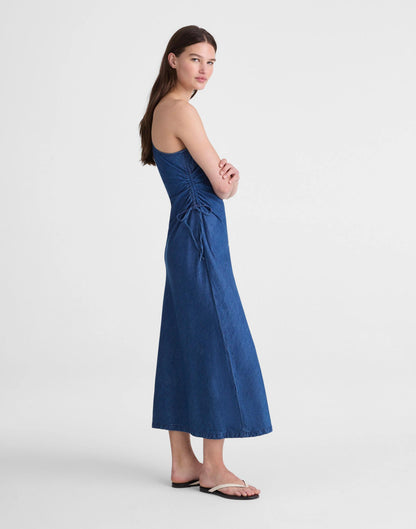 Madewell Denim One-Shoulder Maxi Dress