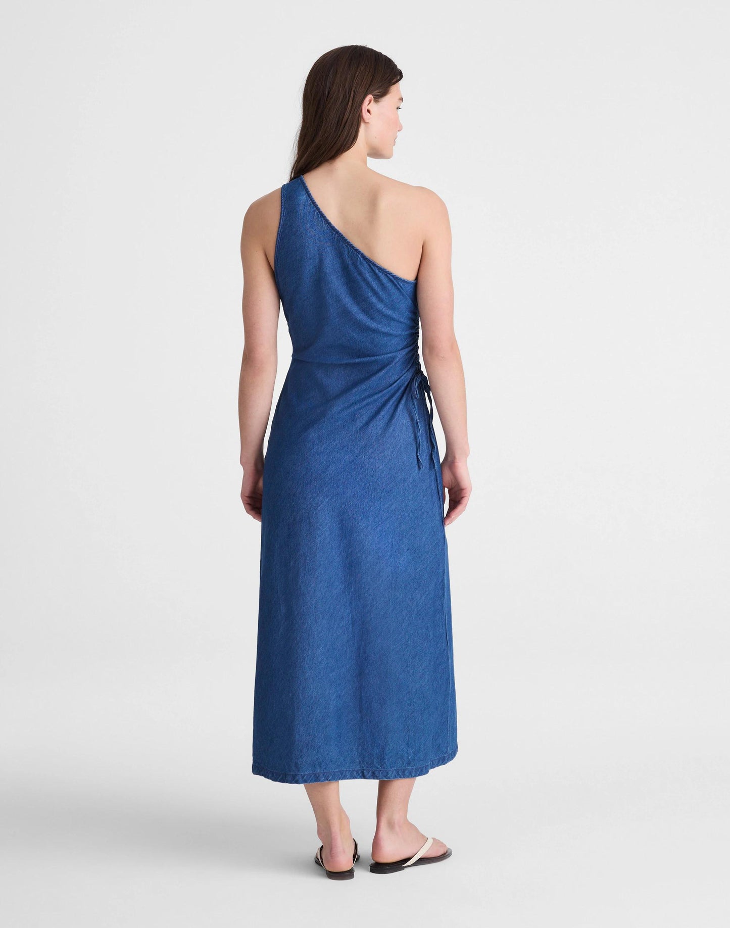 Madewell Denim One-Shoulder Maxi Dress