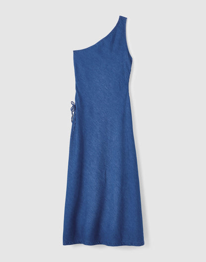 Madewell Denim One-Shoulder Maxi Dress