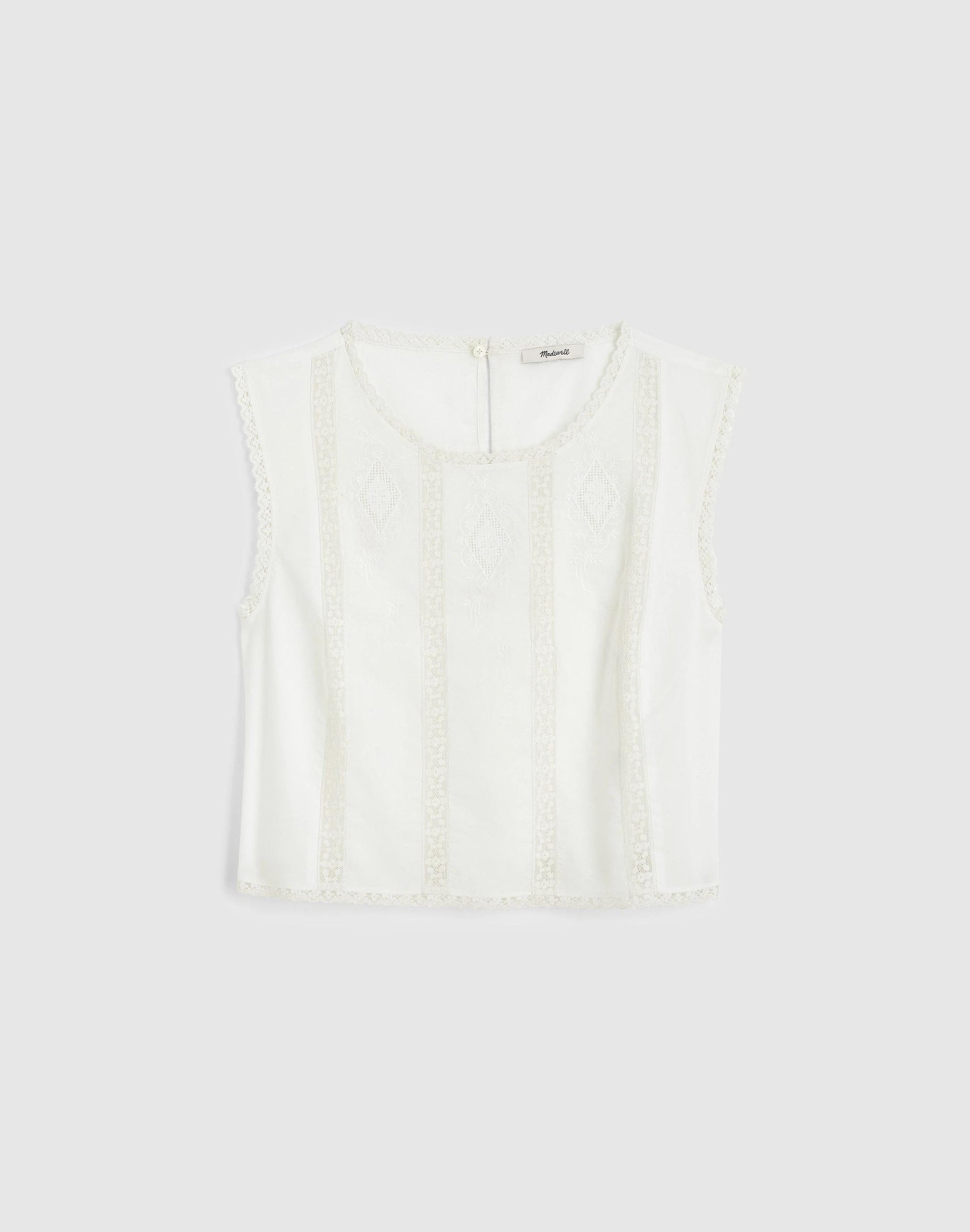 Madewell Embroidered Lace-Insert Top