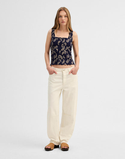 Madewell Madewell x Shopbop Smocked Squareneck Tank