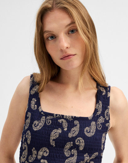 Madewell Madewell x Shopbop Smocked Squareneck Tank