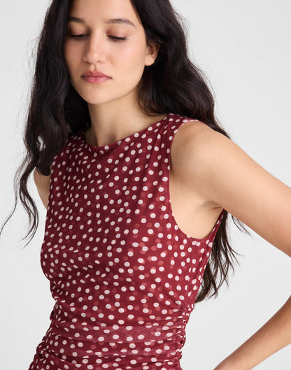 Madewell Cinched Double-Layered Mesh Top