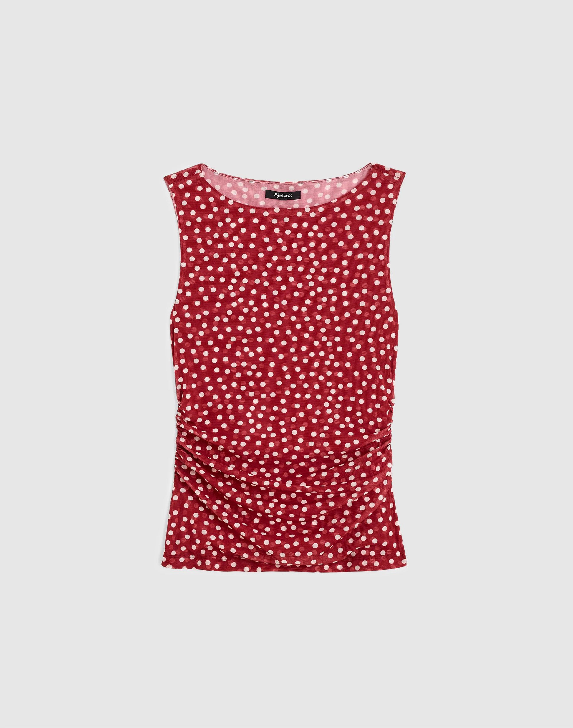 Madewell Cinched Double-Layered Mesh Top