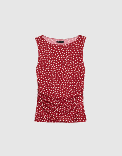 Madewell Cinched Double-Layered Mesh Top