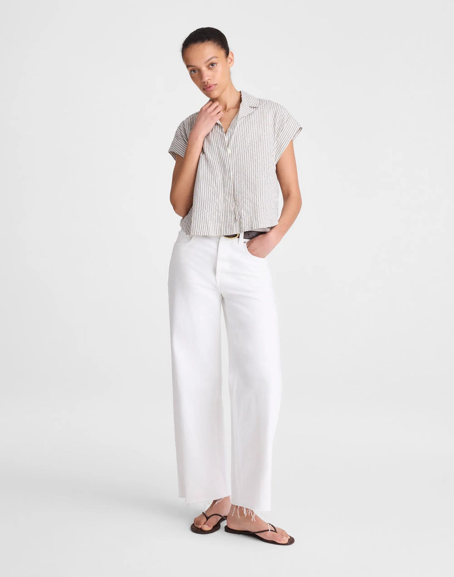 Madewell Notch-Collar Popover Shirt