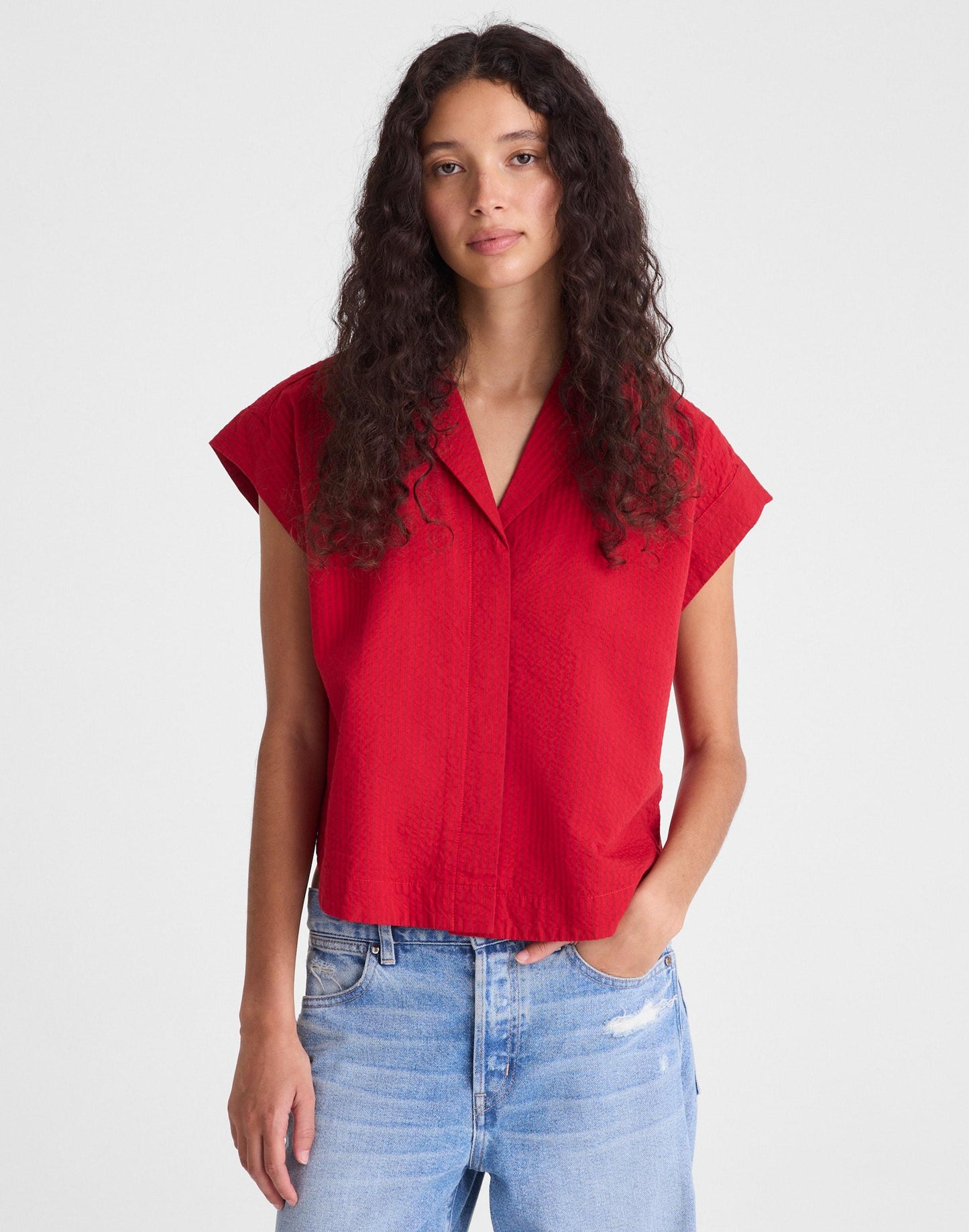 Madewell Notch-Collar Popover Shirt