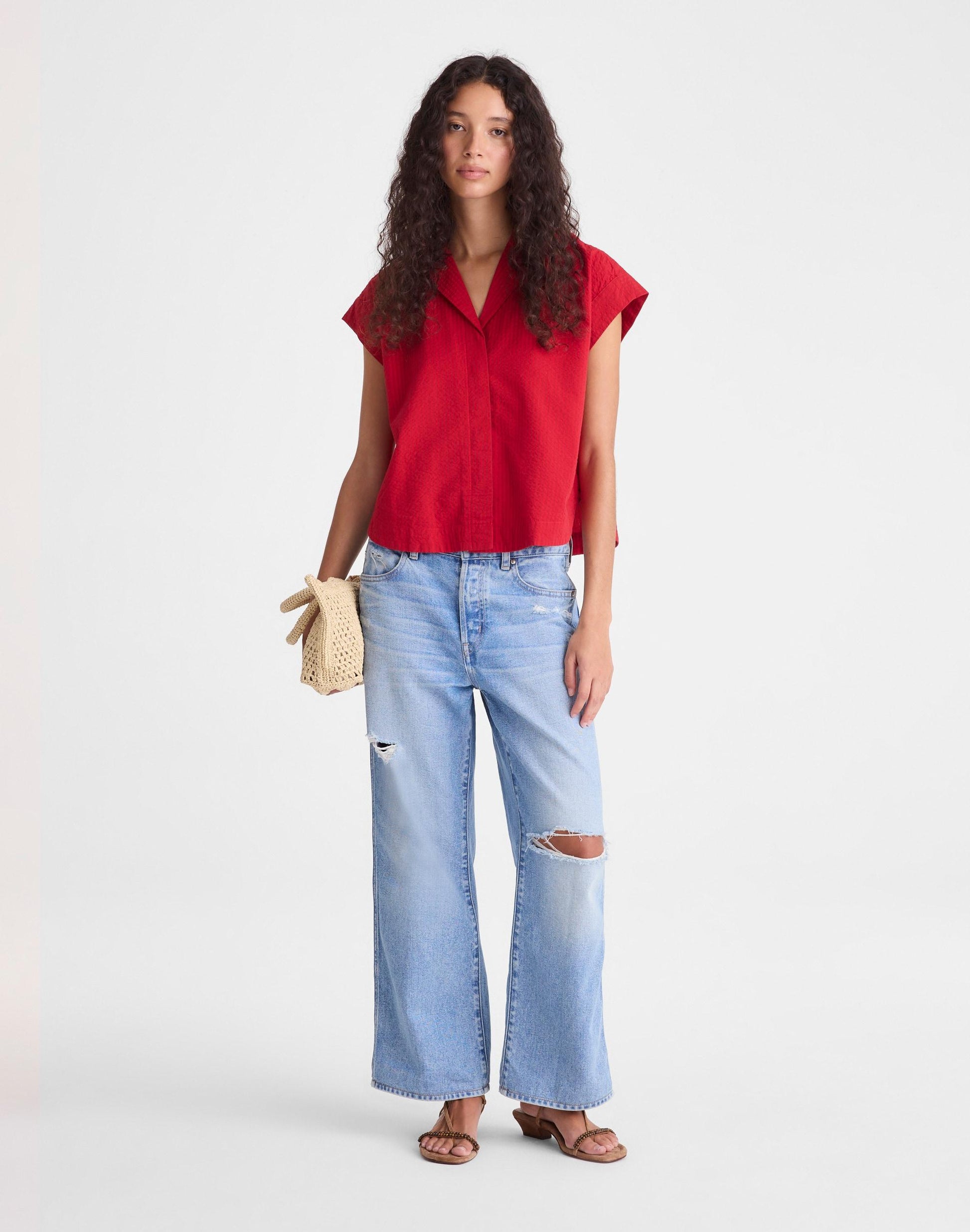 Madewell Notch-Collar Popover Shirt