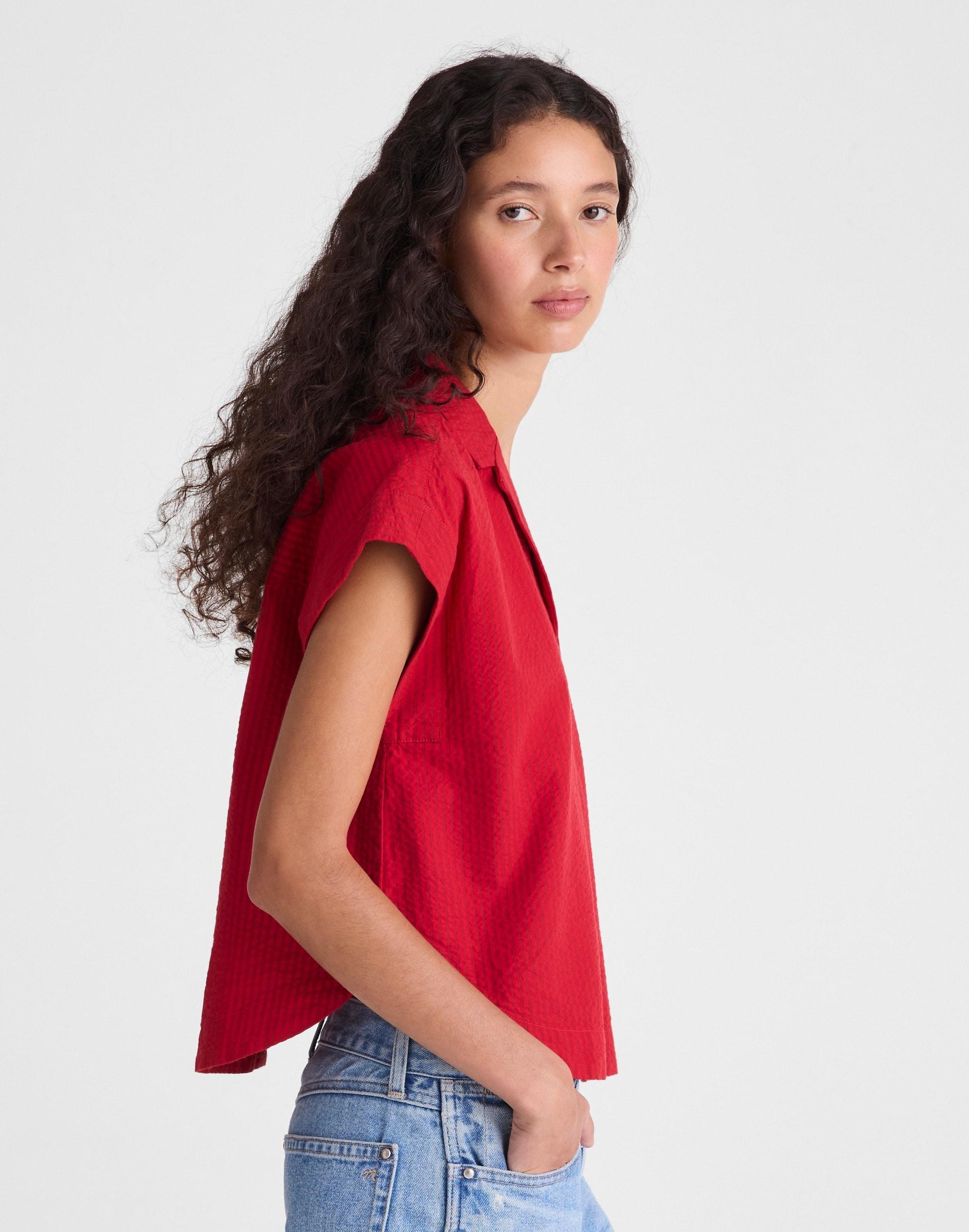 Madewell Notch-Collar Popover Shirt