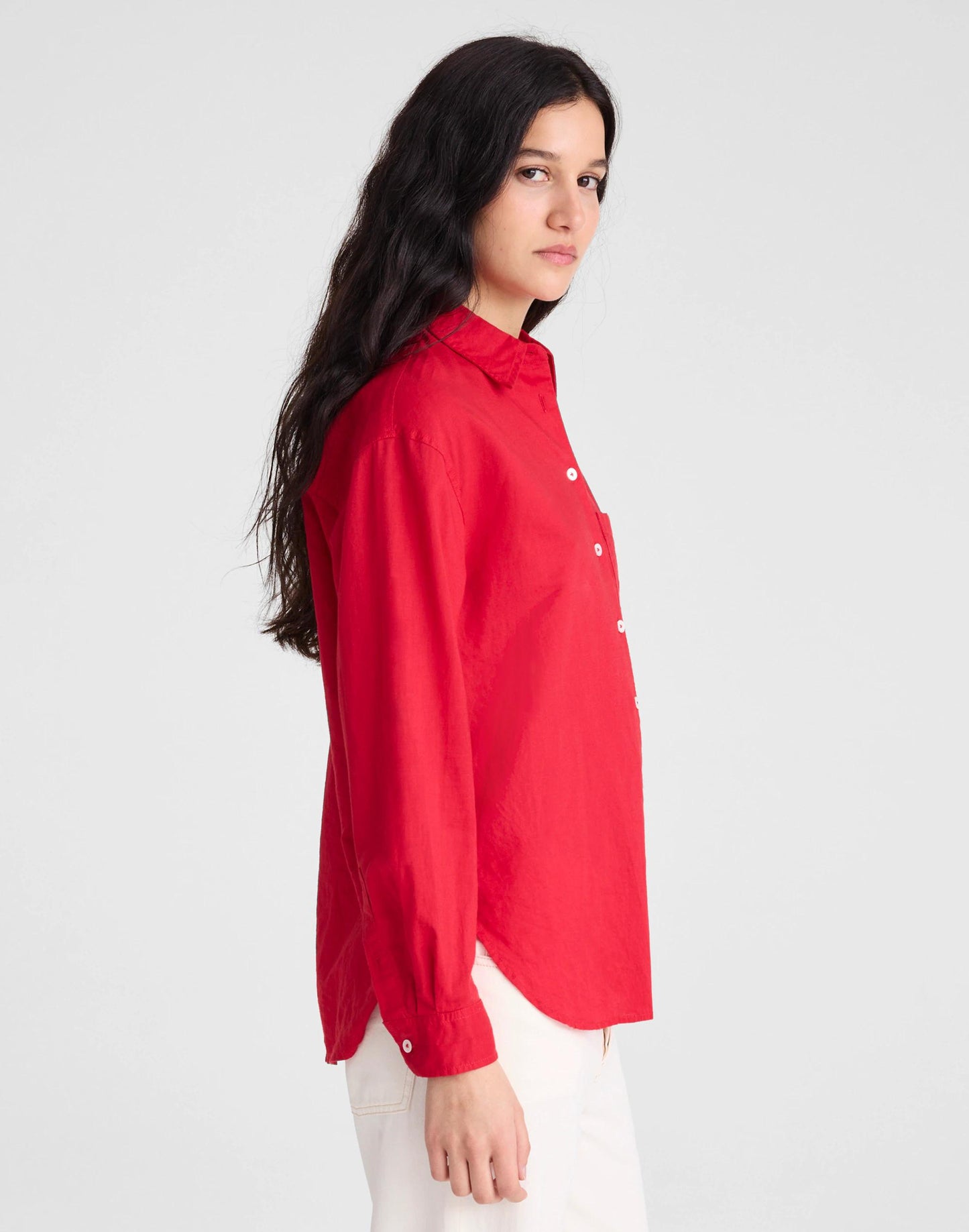 Madewell The Easy Shirt in Linen Blend