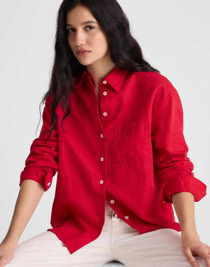 Madewell The Easy Shirt in Linen Blend