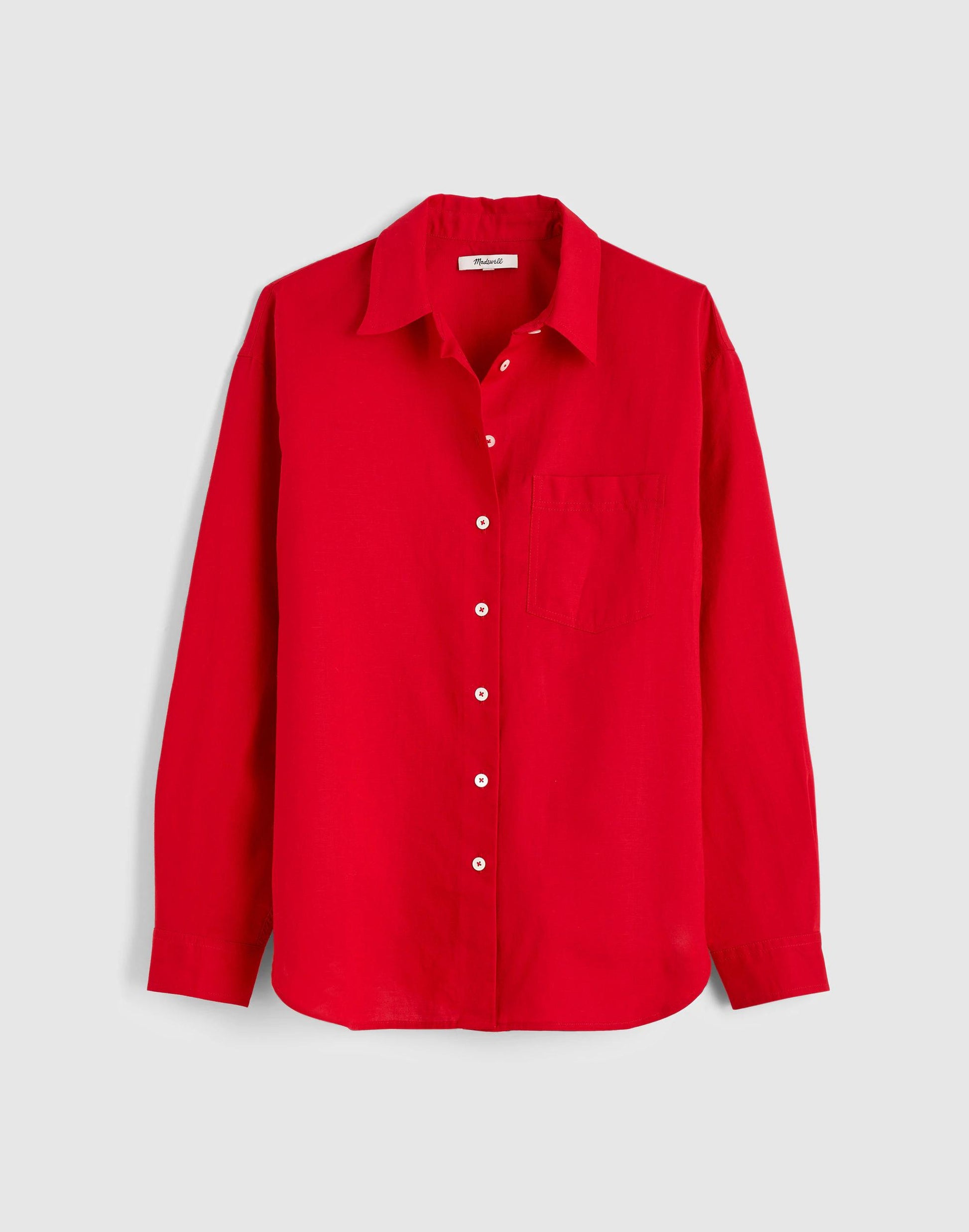 Madewell The Easy Shirt in Linen Blend