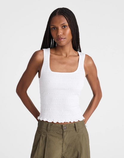 Madewell Smocked Scoopneck Tank
