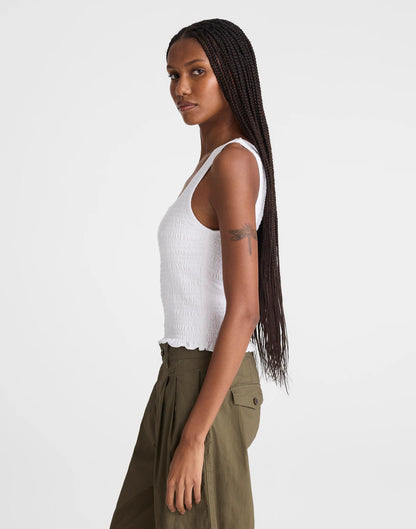 Madewell Smocked Scoopneck Tank