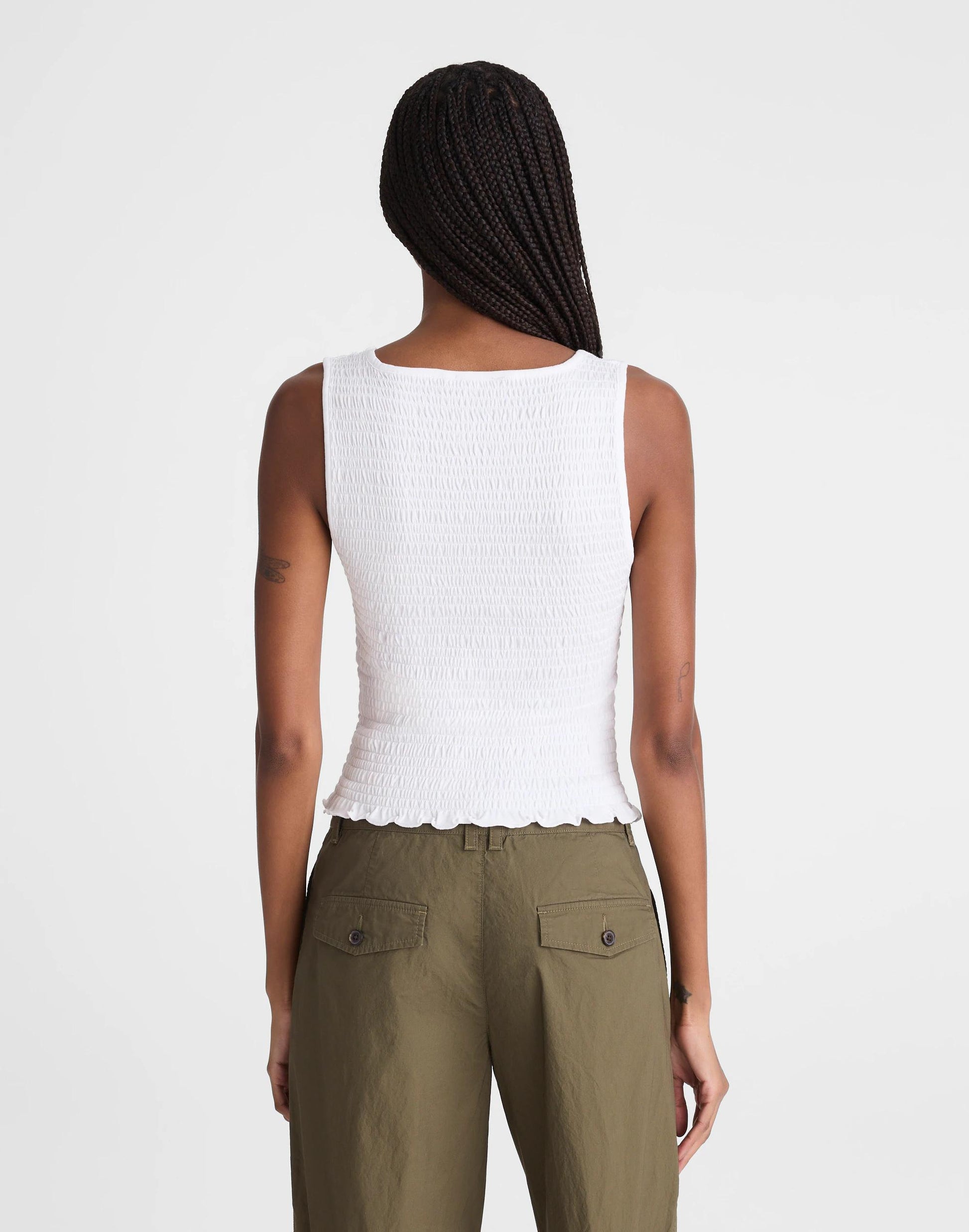 Madewell Smocked Scoopneck Tank
