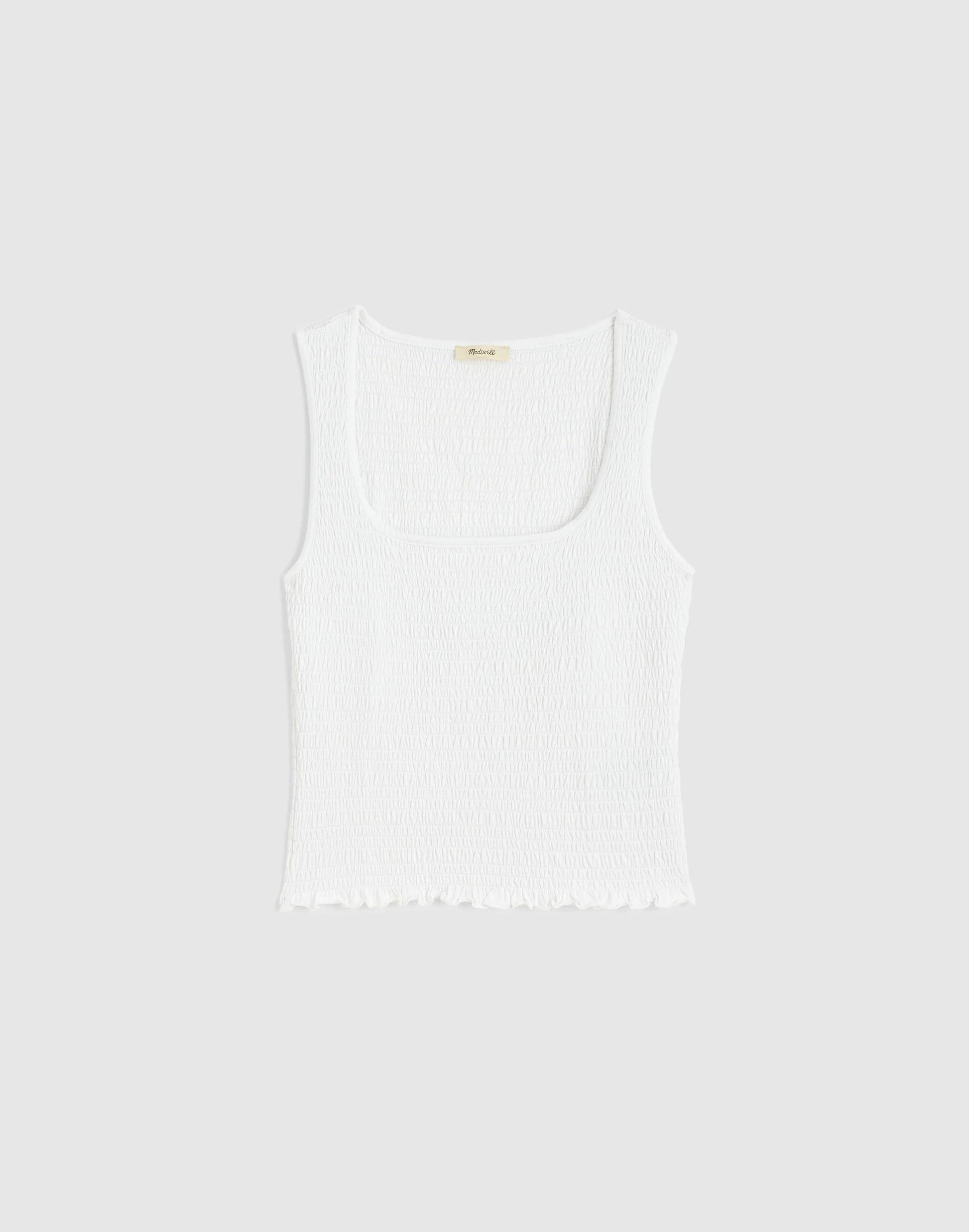 Madewell Smocked Scoopneck Tank