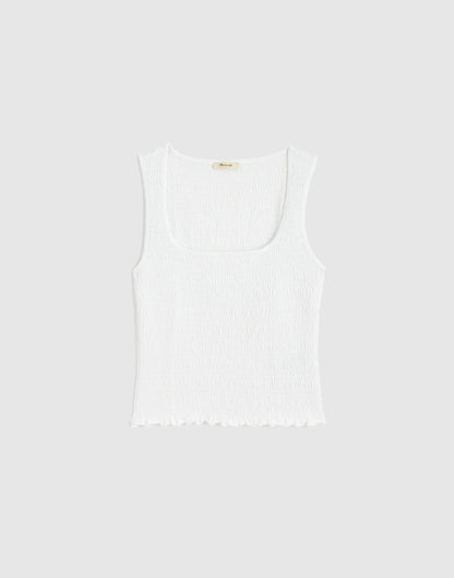 Madewell Smocked Scoopneck Tank