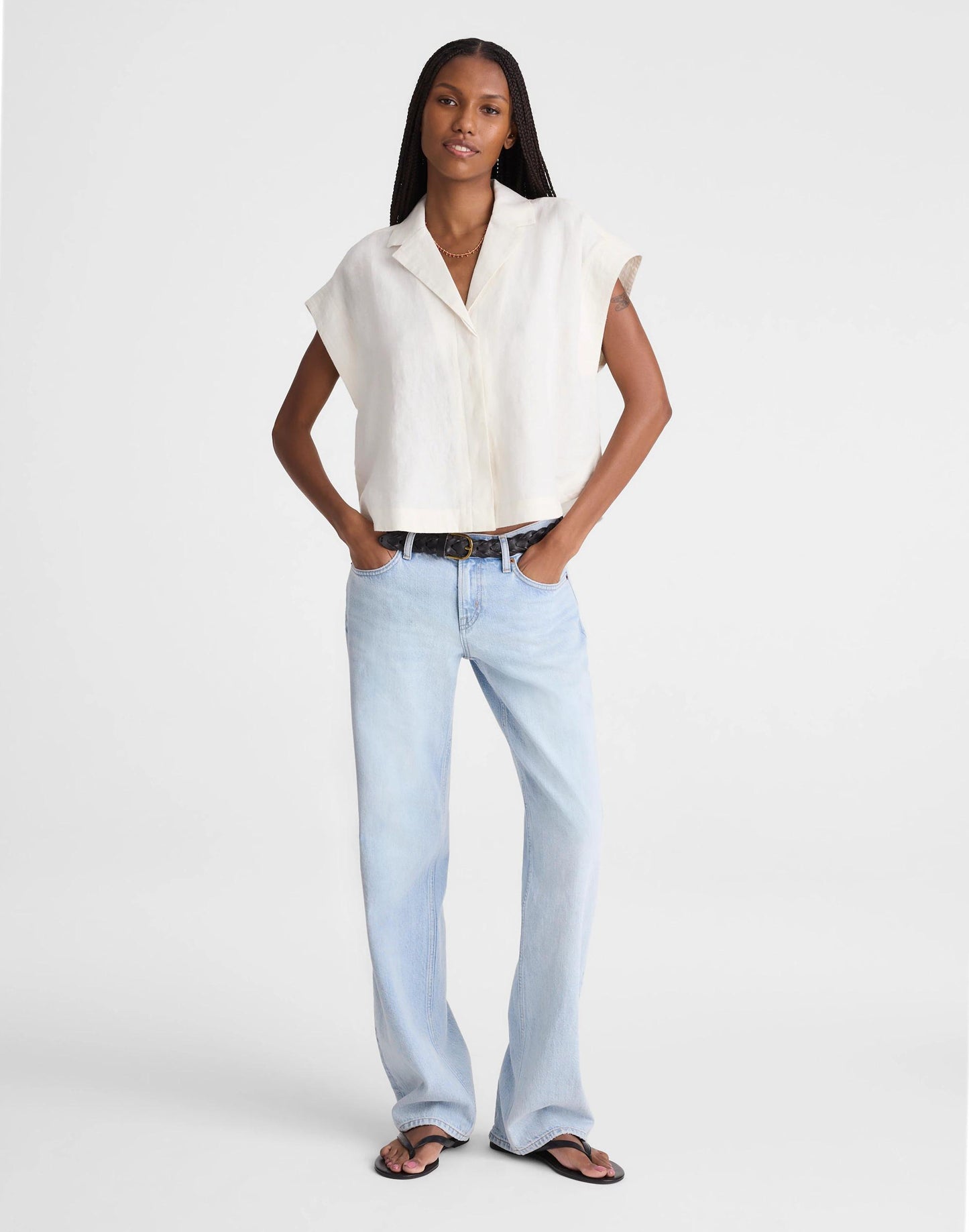 Madewell Notch-Collar Popover Shirt