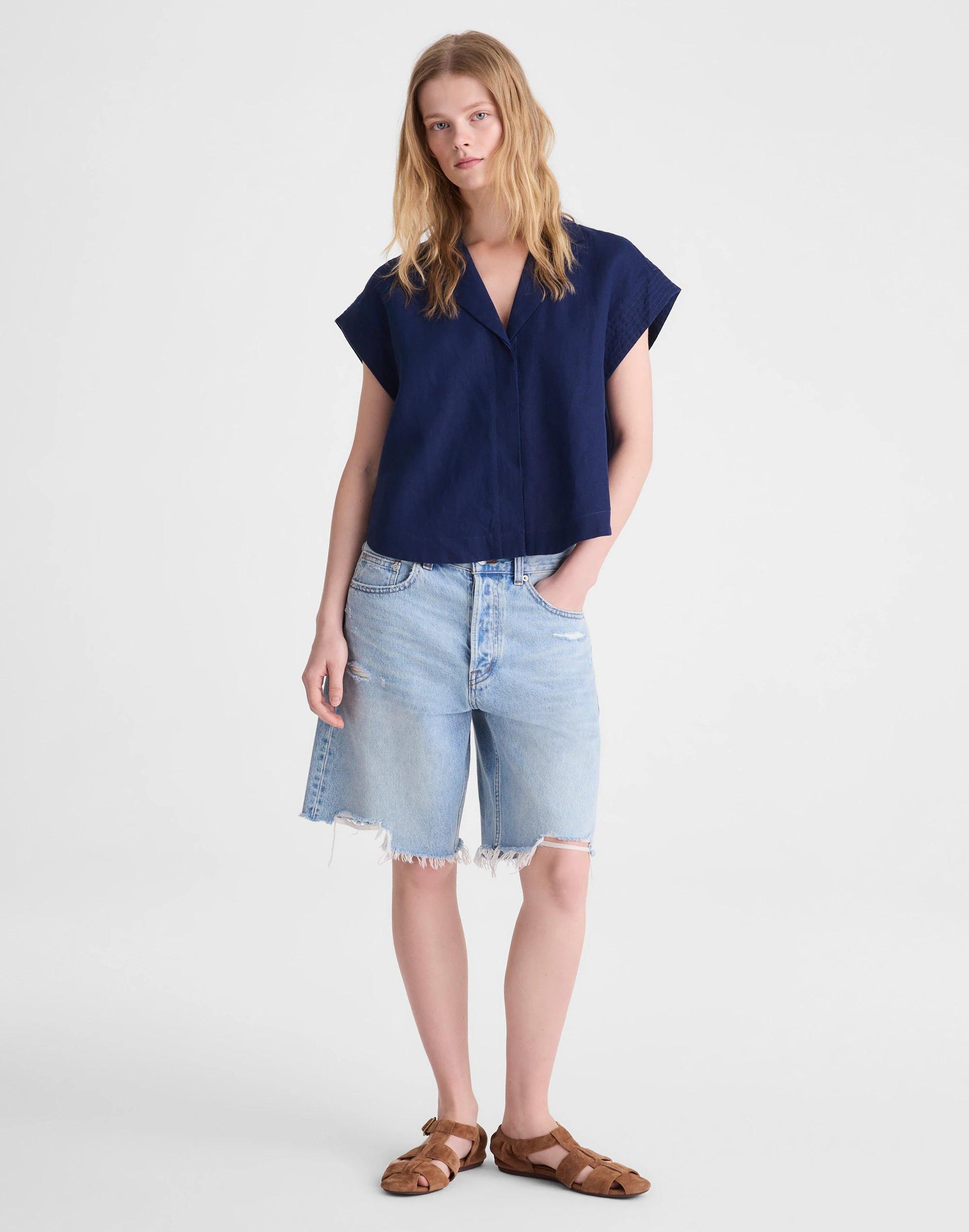 Madewell Notch-Collar Popover Shirt