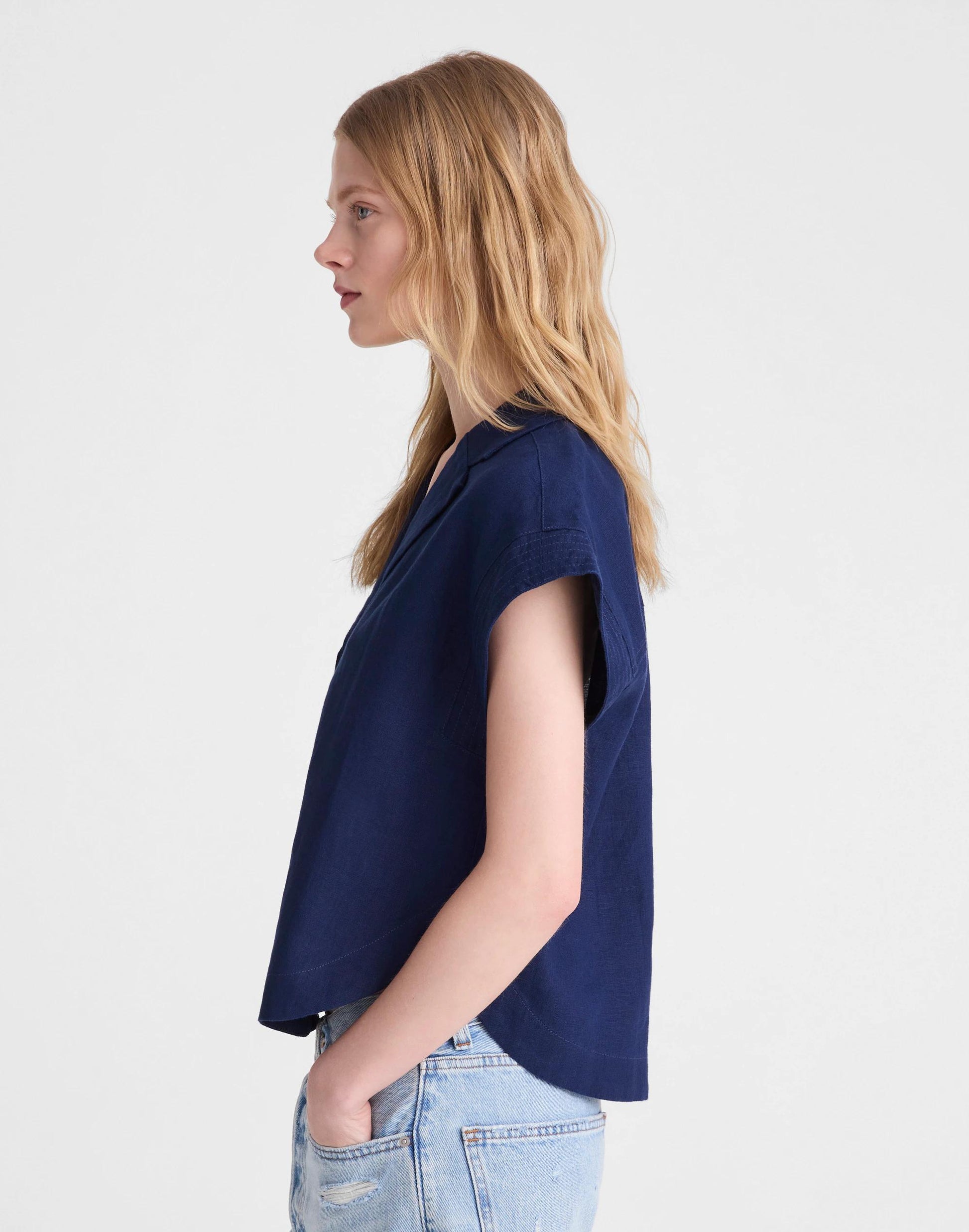 Madewell Notch-Collar Popover Shirt