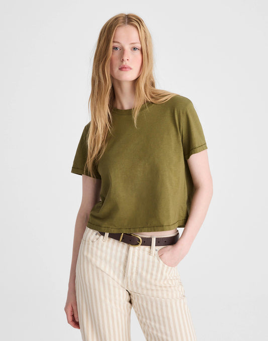 Madewell The Easy Crop Crewneck Tee in Soft Slub