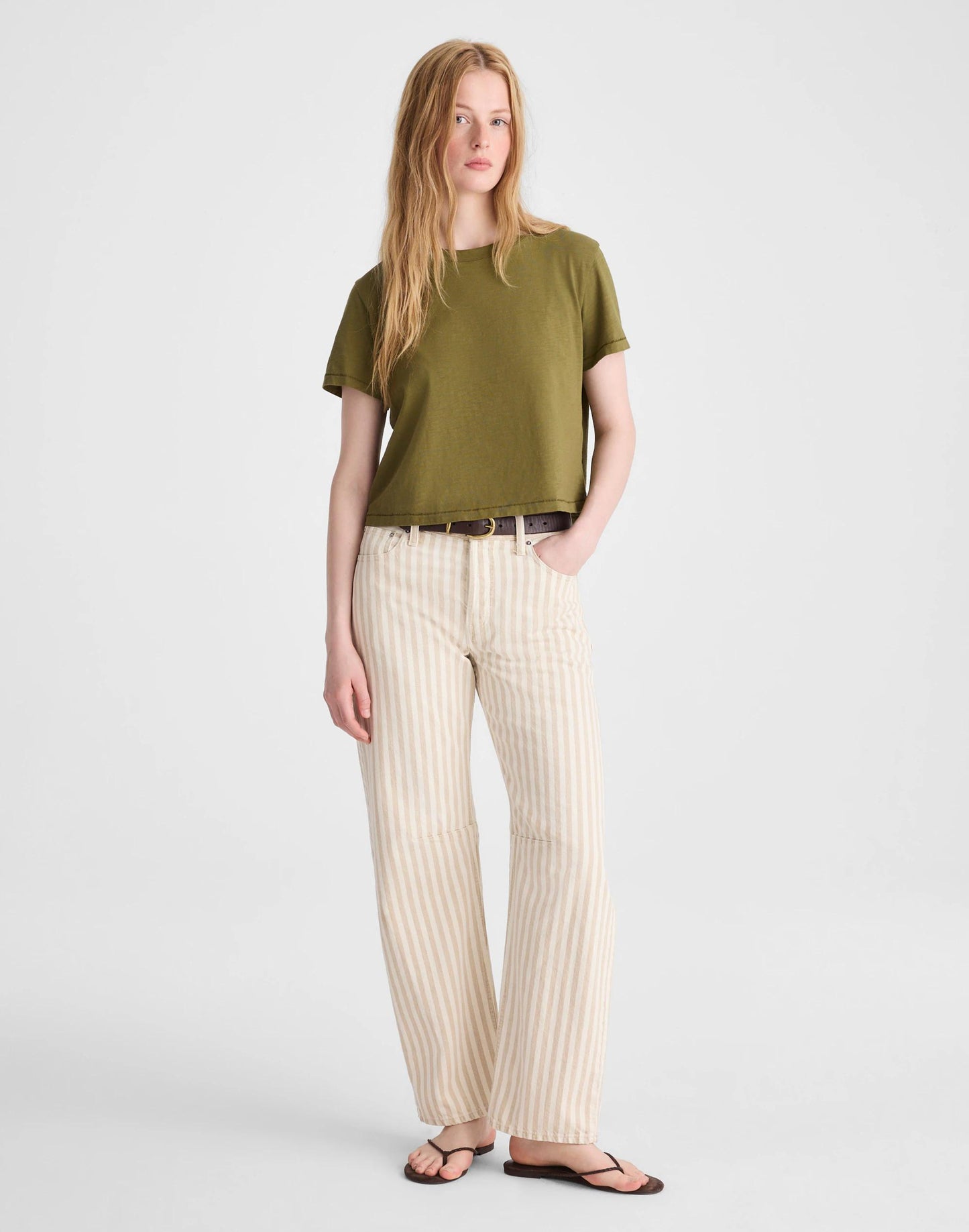 Madewell The Easy Crop Crewneck Tee in Soft Slub