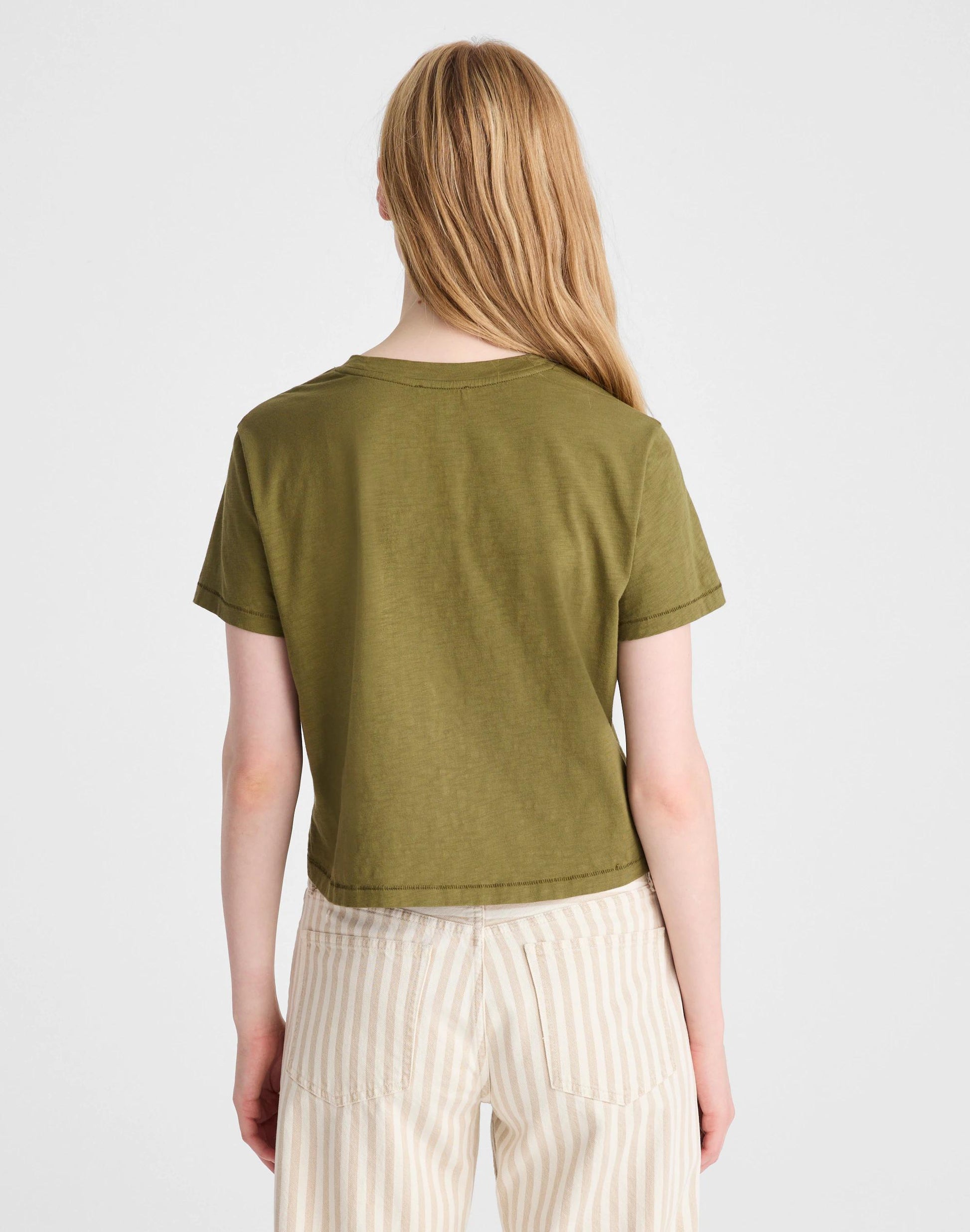 Madewell The Easy Crop Crewneck Tee in Soft Slub