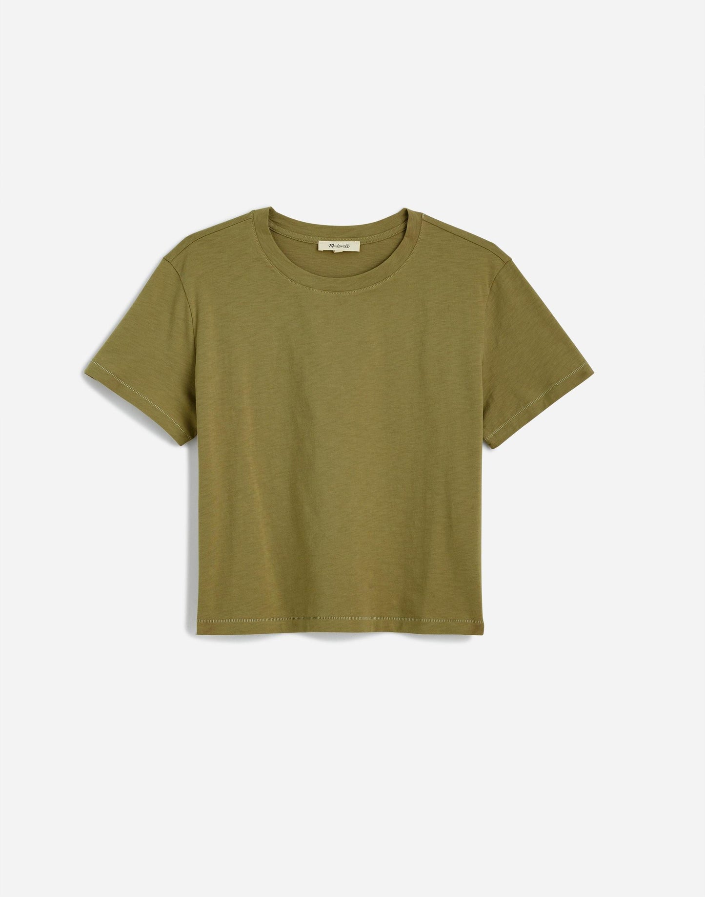 Madewell The Easy Crop Crewneck Tee in Soft Slub