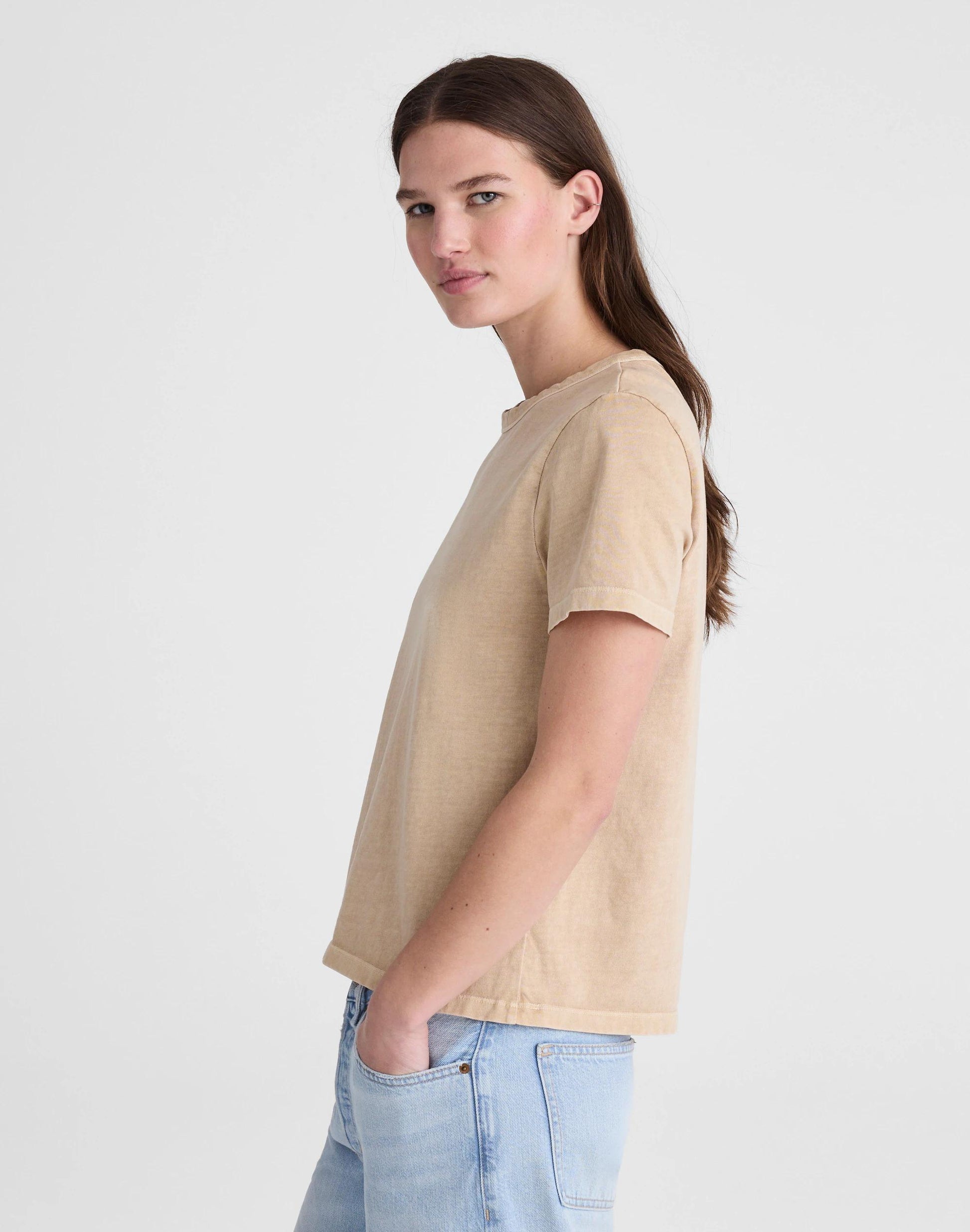 Madewell The Perfect Crewneck Tee in Allday Jersey