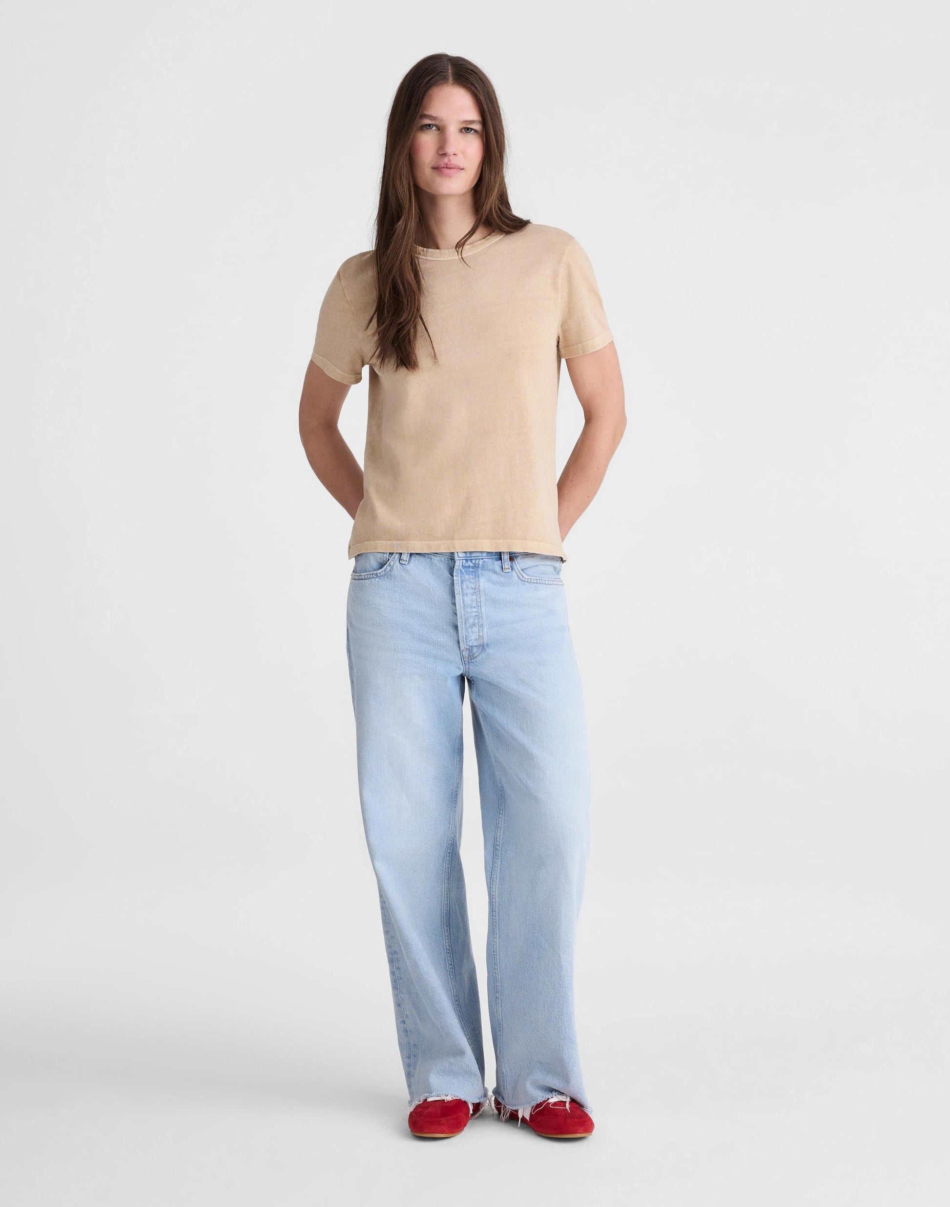 Madewell The Perfect Crewneck Tee in Allday Jersey