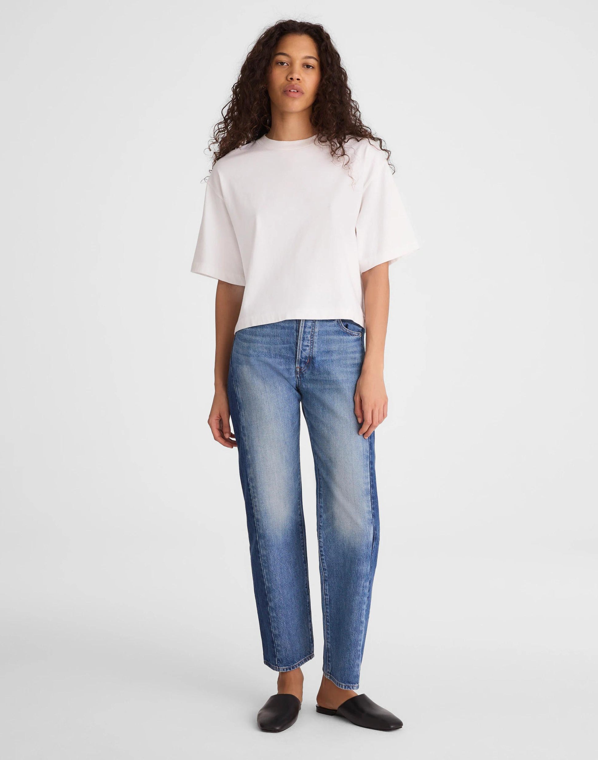 Madewell The Boxy Crop Tee in Allday Jersey