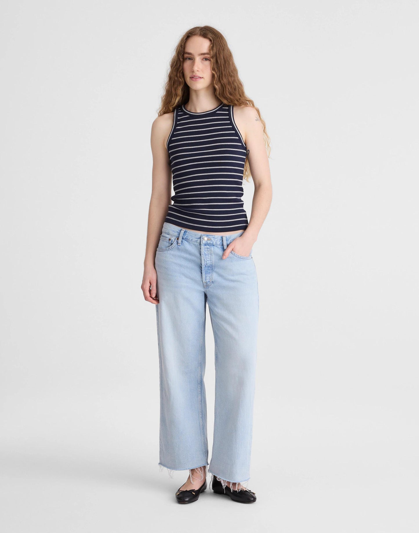 Madewell The Essential Tank in Utility Rib
