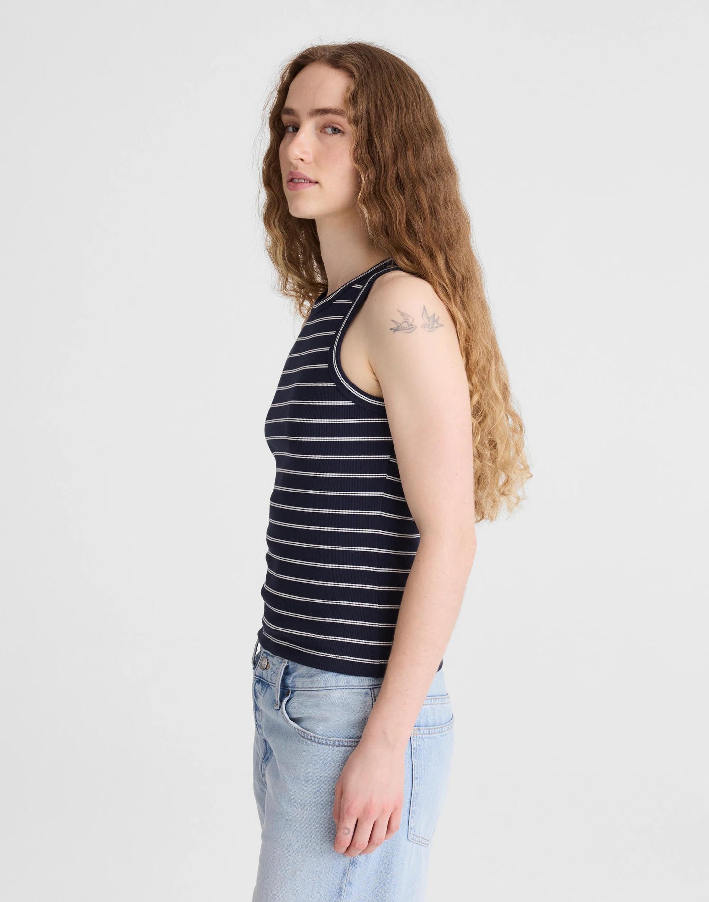 Madewell The Essential Tank in Utility Rib