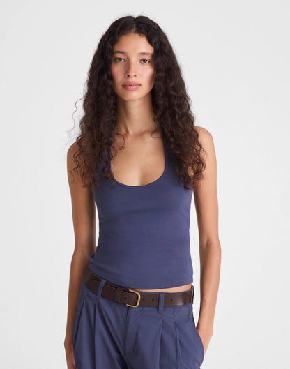 Madewell The '90s Halter Top in Compact Cotton