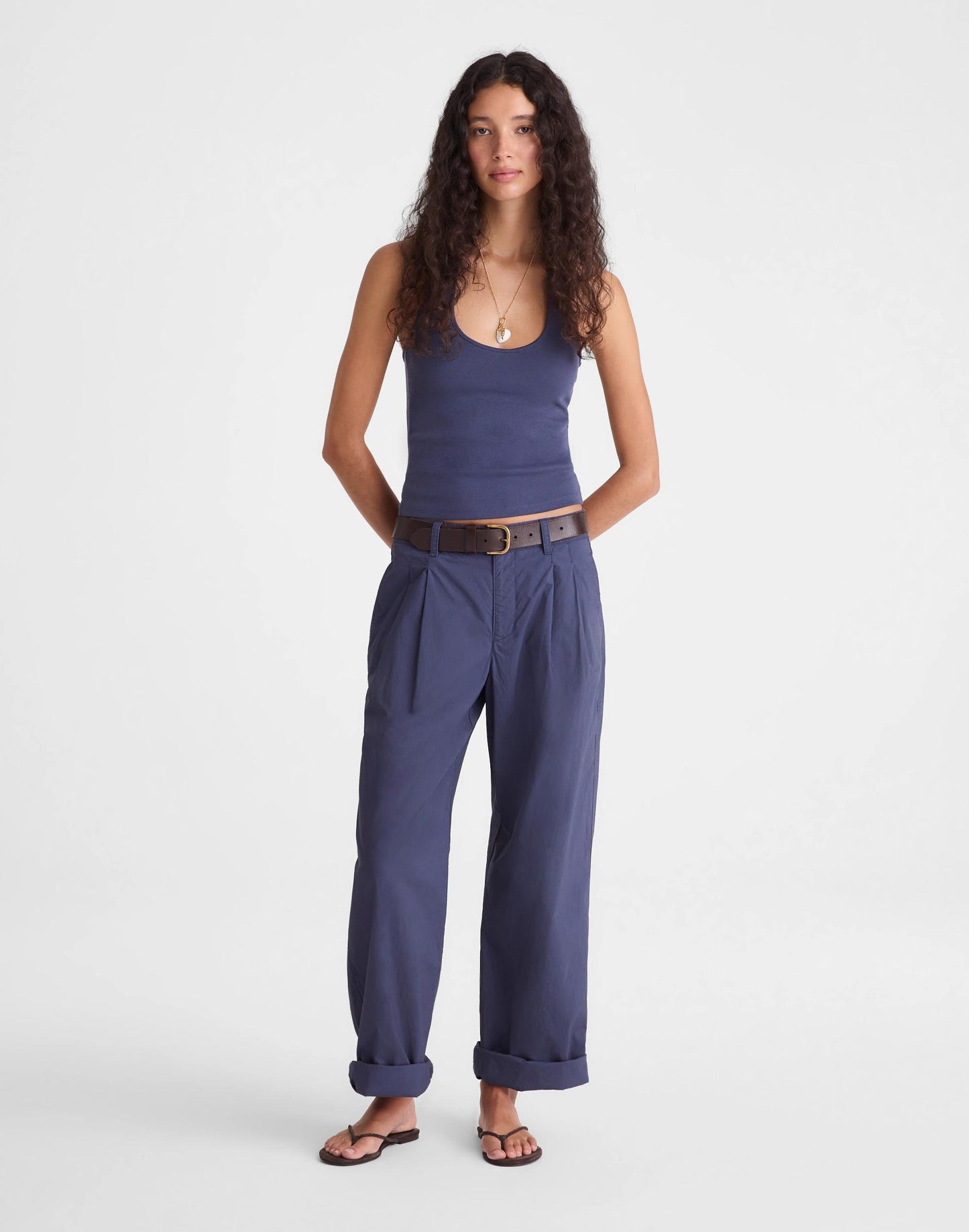 Madewell The '90s Halter Top in Compact Cotton