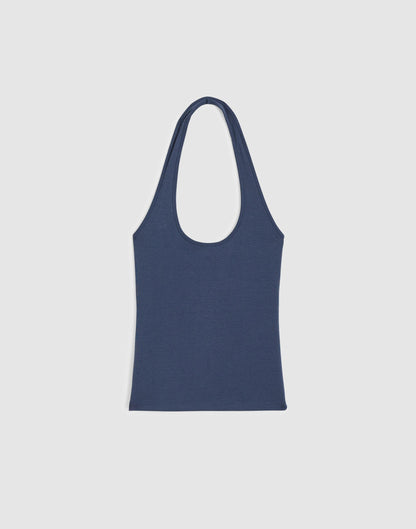 Madewell The '90s Halter Top in Compact Cotton