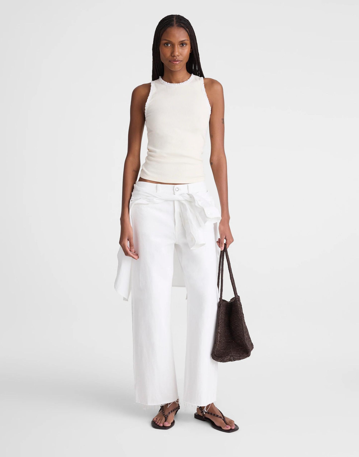 Madewell Lace-Trim Ribbed Tank
