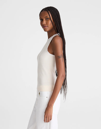 Madewell Lace-Trim Ribbed Tank