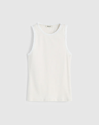 Madewell Lace-Trim Ribbed Tank