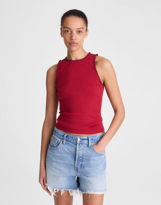Madewell Lace-Trim Ribbed Tank