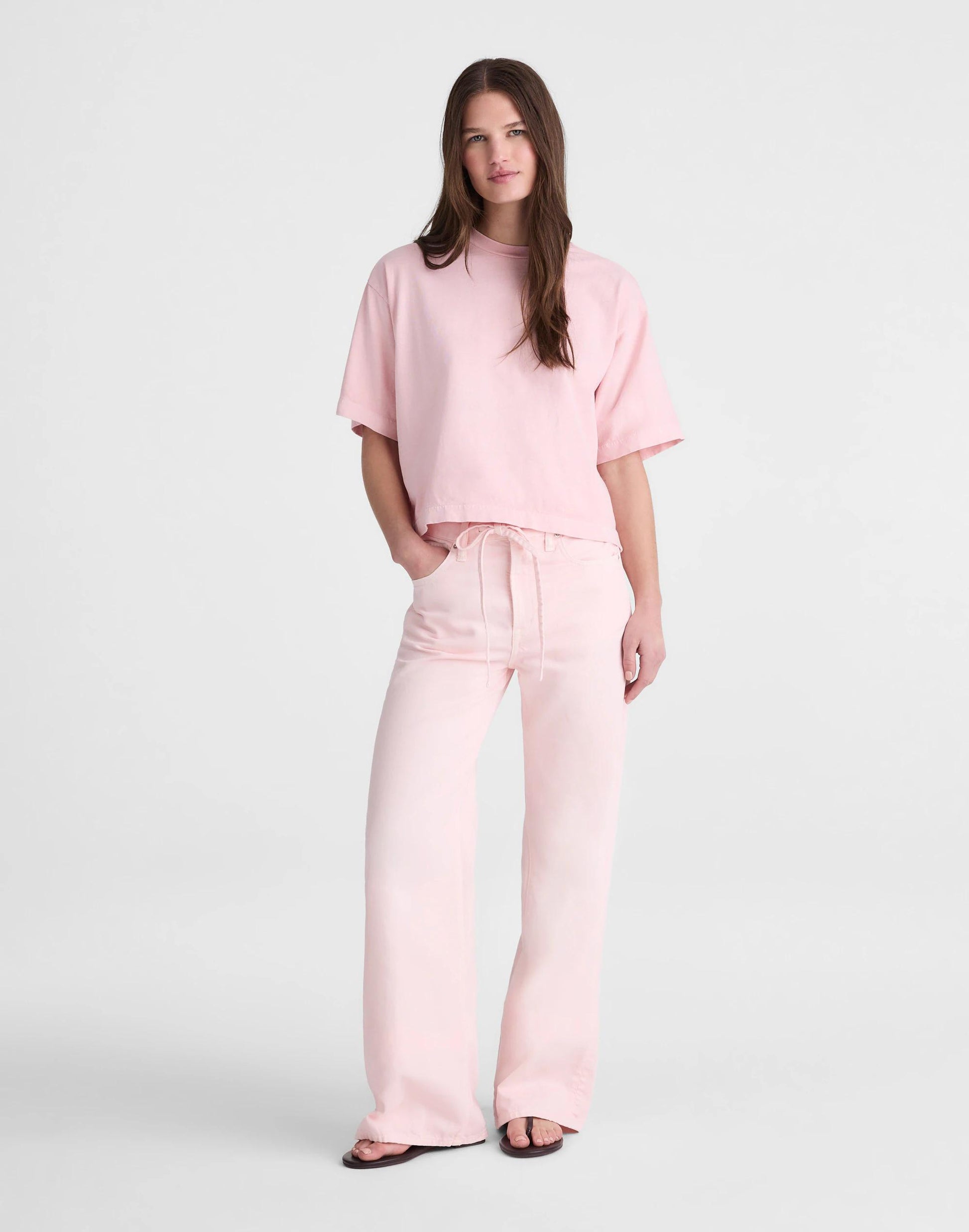 Madewell Madewell x Shopbop Boxy Crop Tee in Allday Jersey