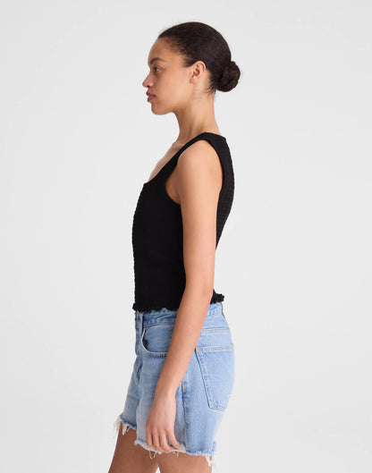 Madewell Smocked Scoopneck Tank