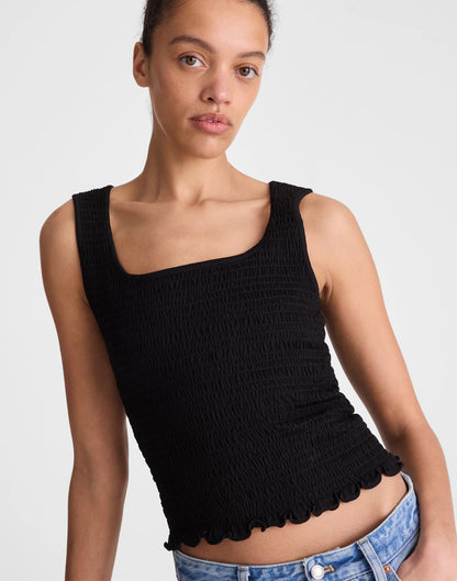 Madewell Smocked Scoopneck Tank