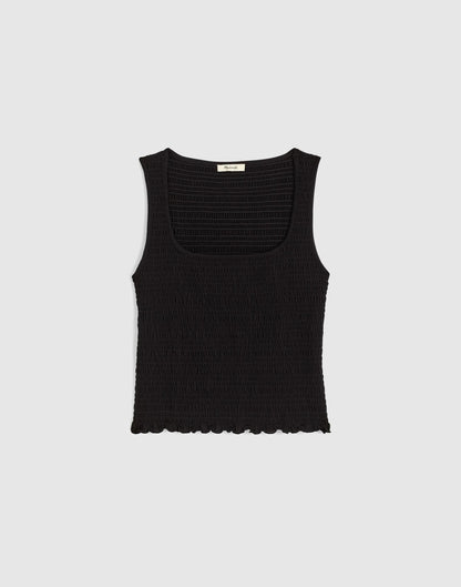 Madewell Smocked Scoopneck Tank