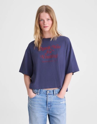 Madewell The Boxy Crop Tee in Allday Jersey